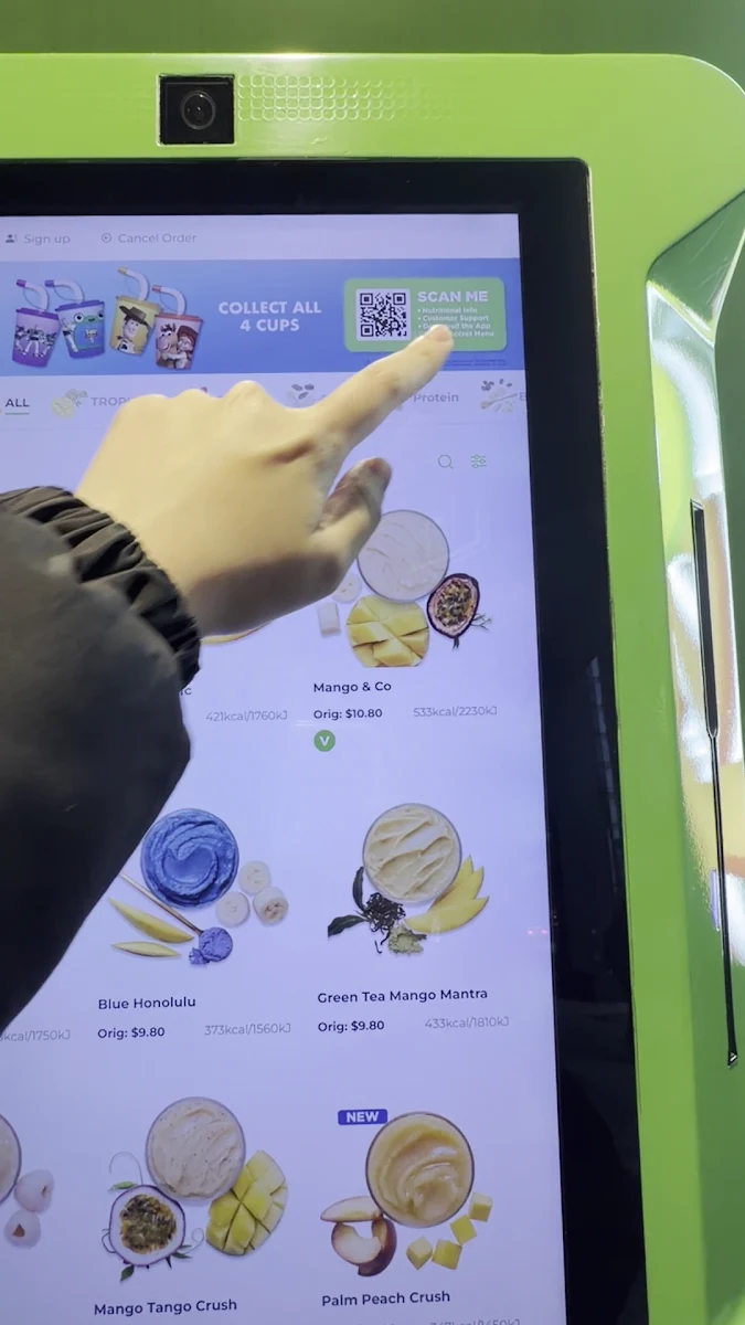 Menu, Boost Juice Como