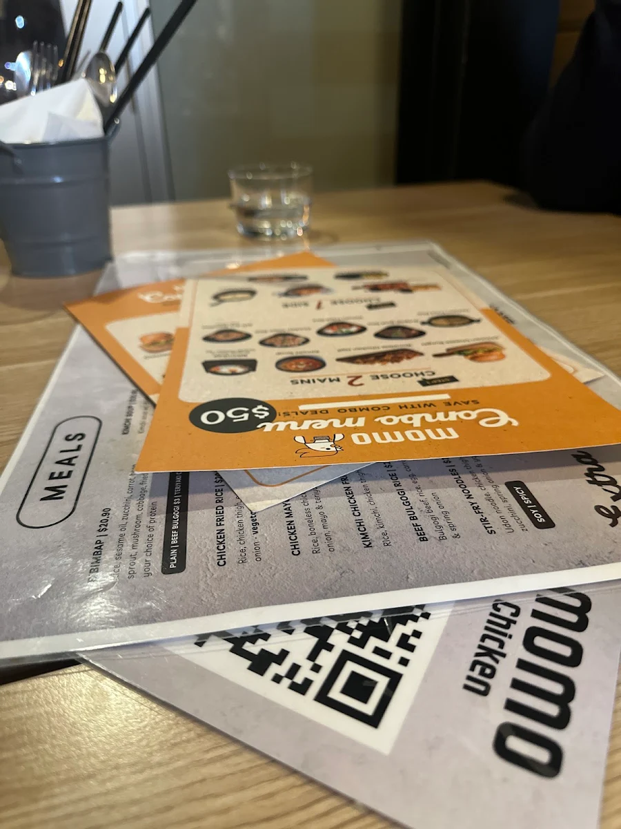 Menu, Momo Chicken