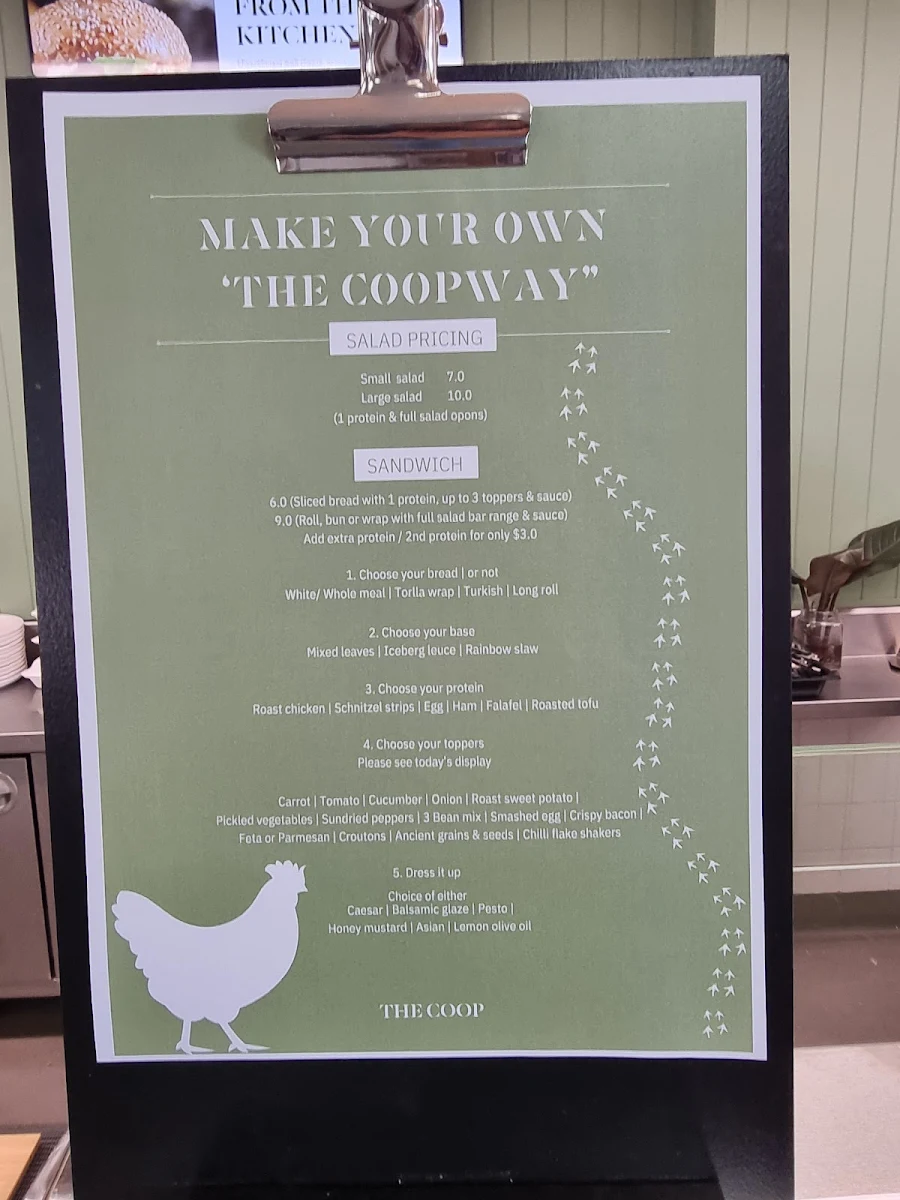 Menu, Cafe L2