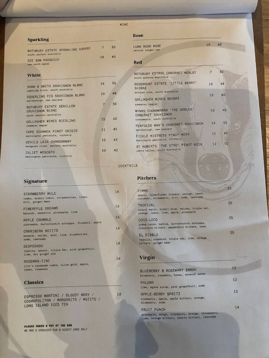 Menu, Badger & Co