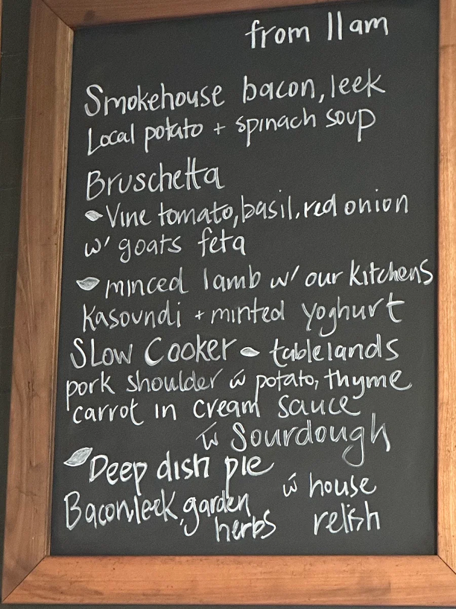 Menu, Mr Belson