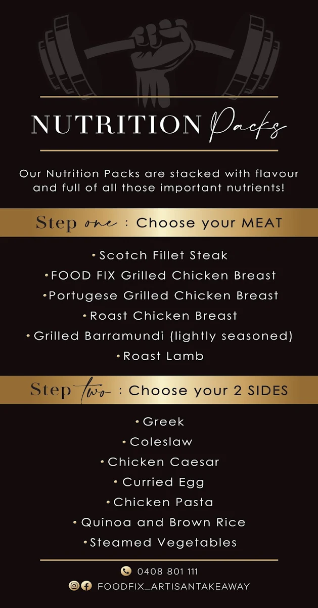 Menu, FOOD FIX on Lakedge ARTISAN Takeaway