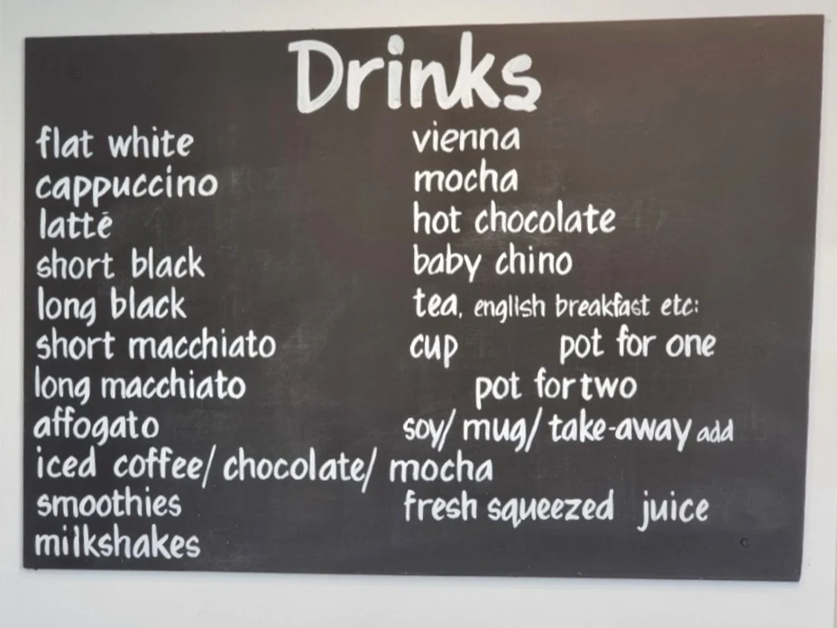 Menu, The Brio Coffee and Kitchen