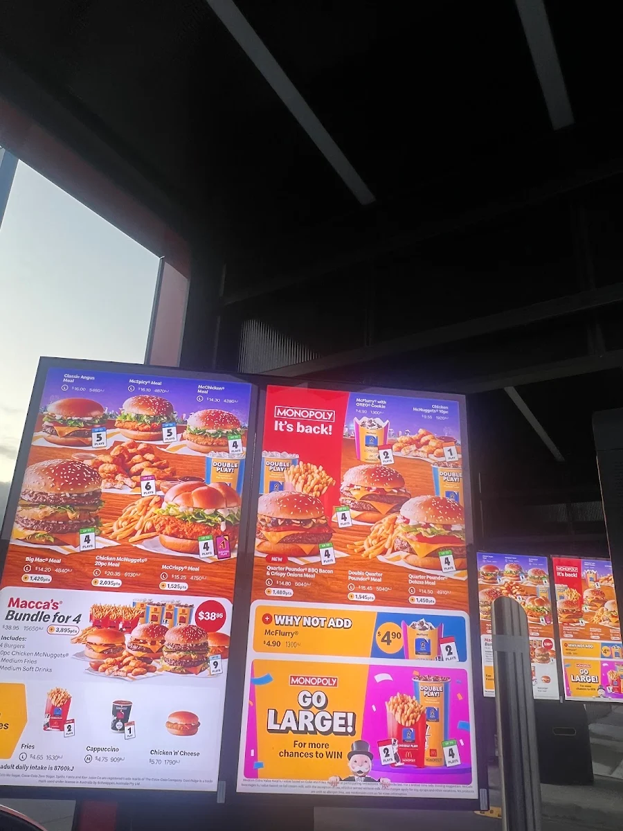 Menu, McDonald's Truganina