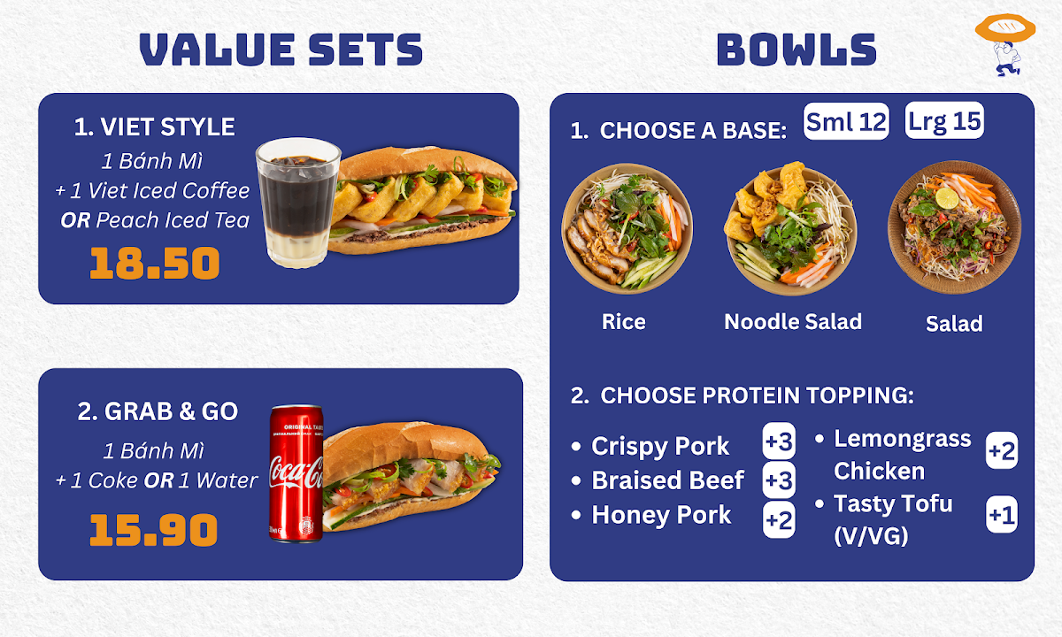 Menu, Oh! Banh Mi