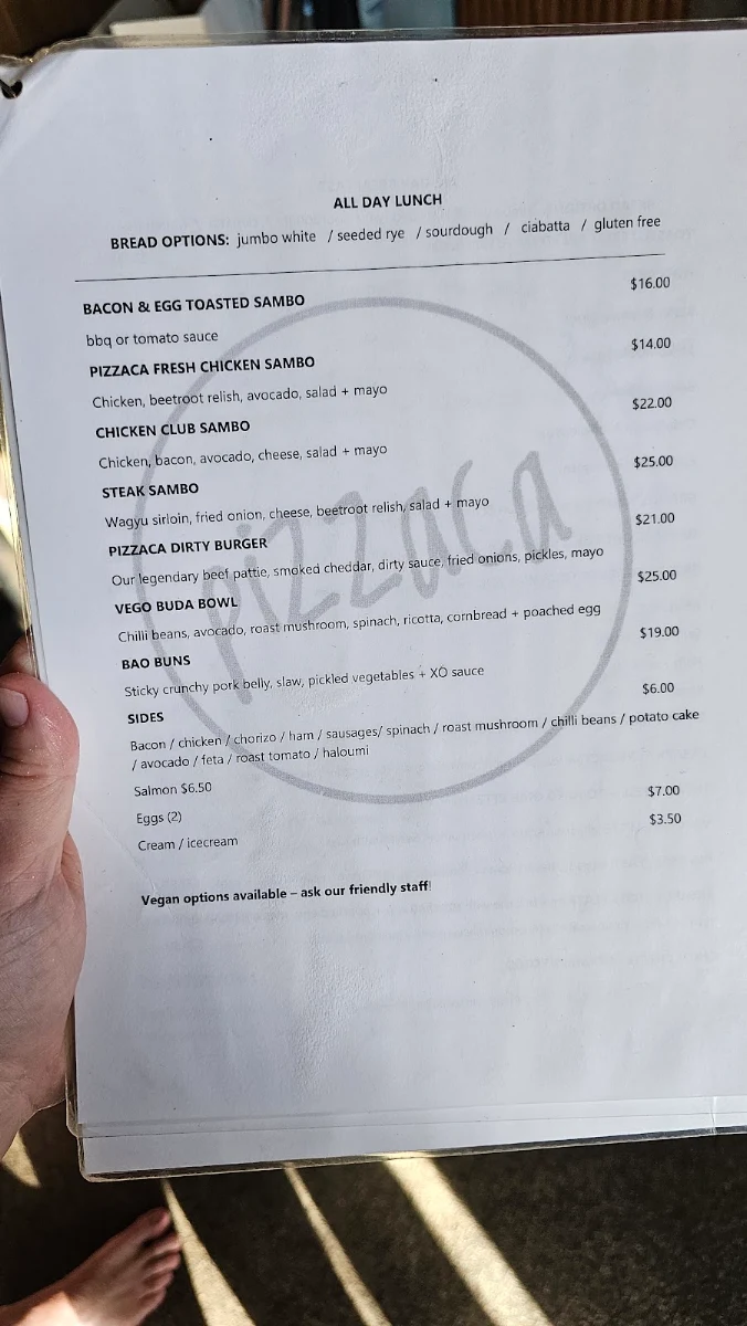 Menu, Cafe PIZZ by Pizzaca