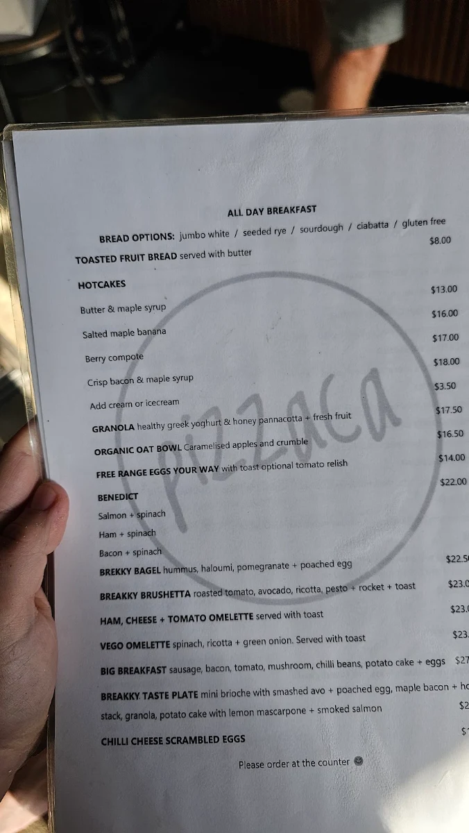 Menu, Cafe PIZZ by Pizzaca