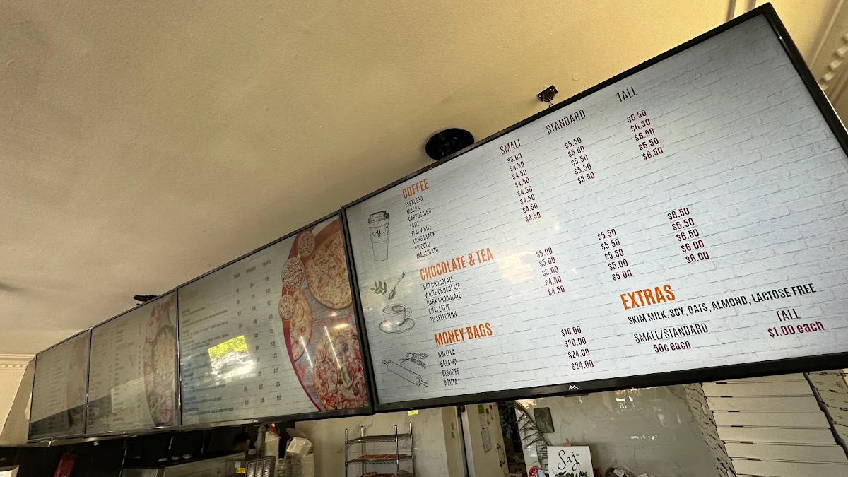 Menu, Lebanese Mt Lewis Pizzeria