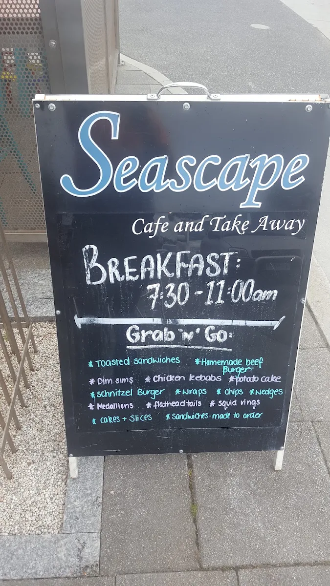 Menu, Seascape Cafe
