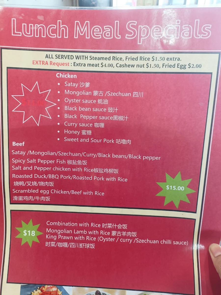 Menu, Mascot Fresh Kitchen