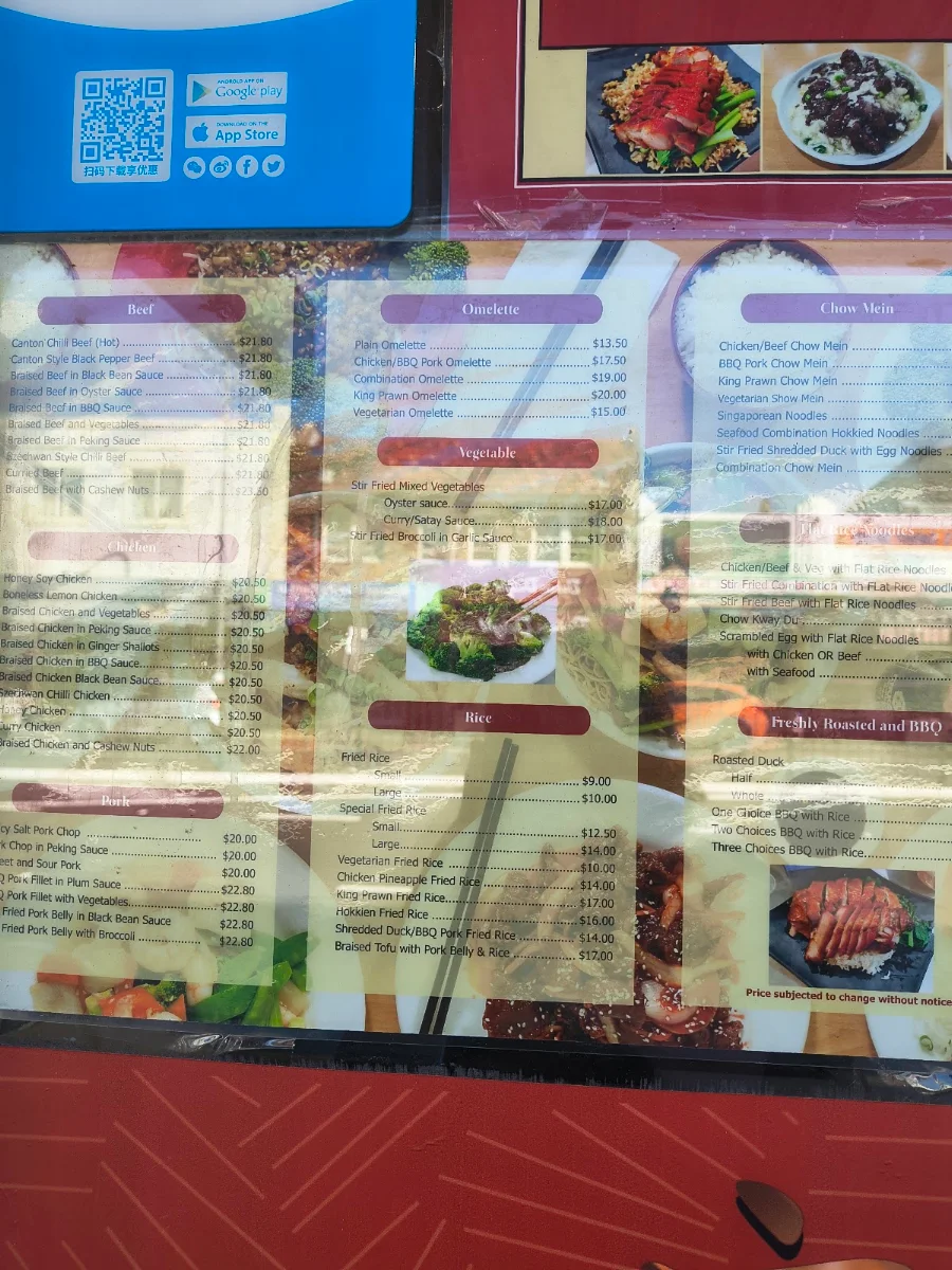 Menu, Mascot Fresh Kitchen