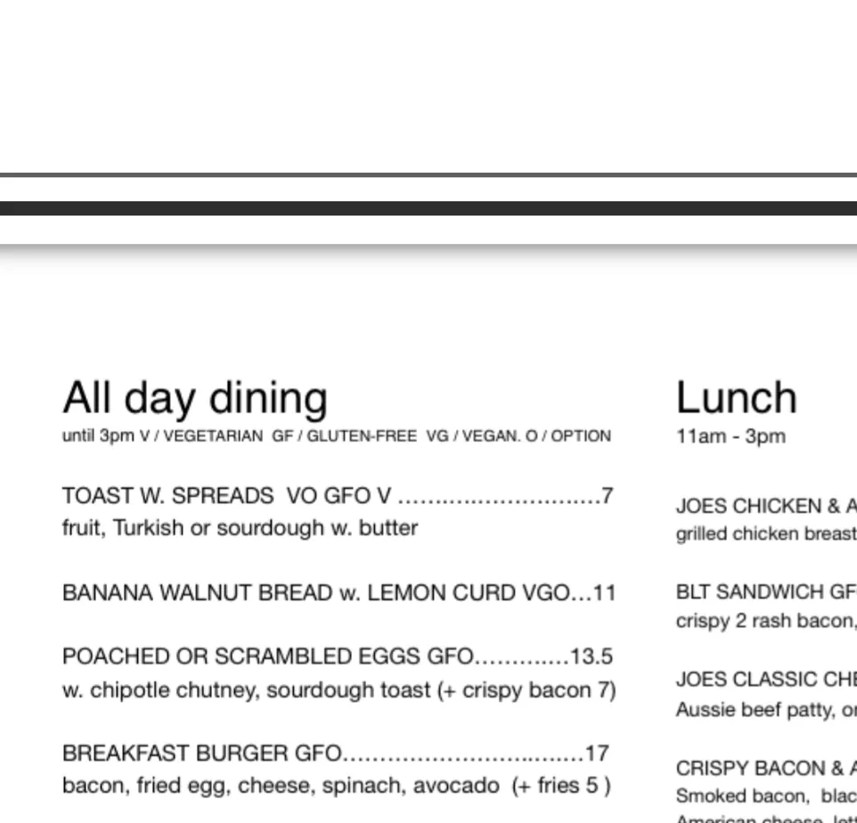 Menu, Perks Kitchen East Brisbane