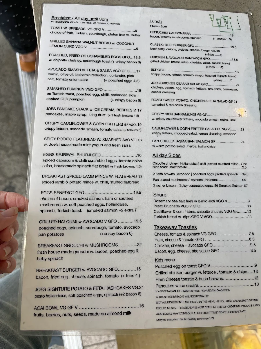 Menu, Perks Kitchen East Brisbane