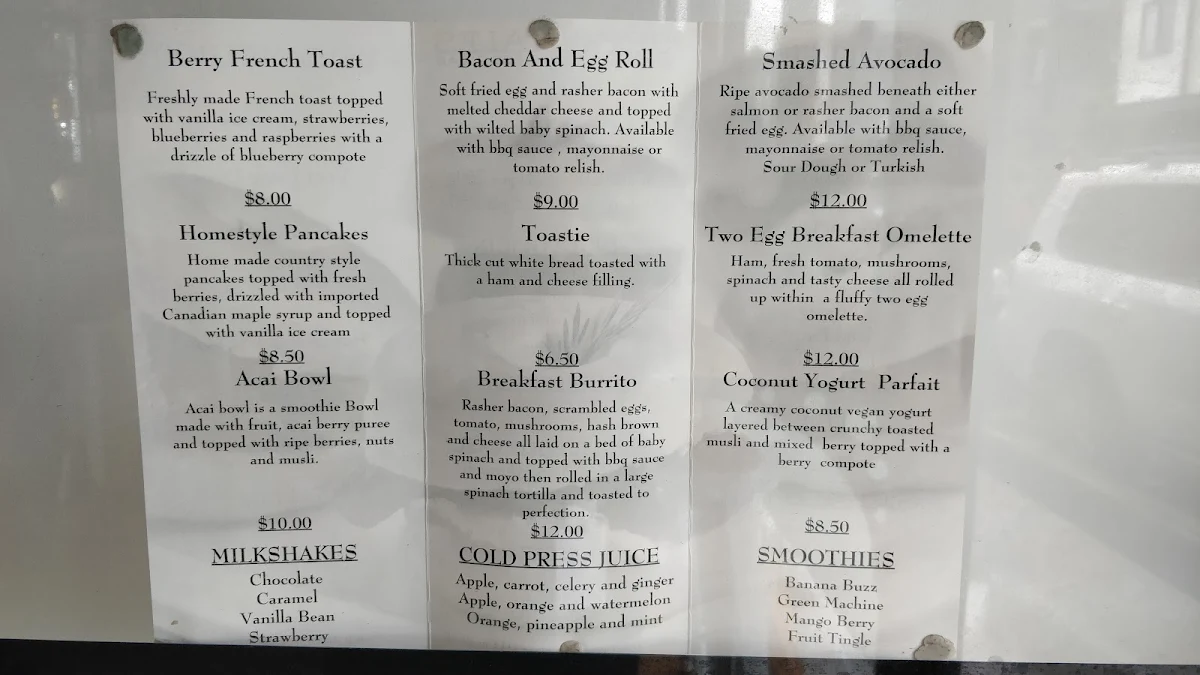 Menu, Brew Tales Wickham
