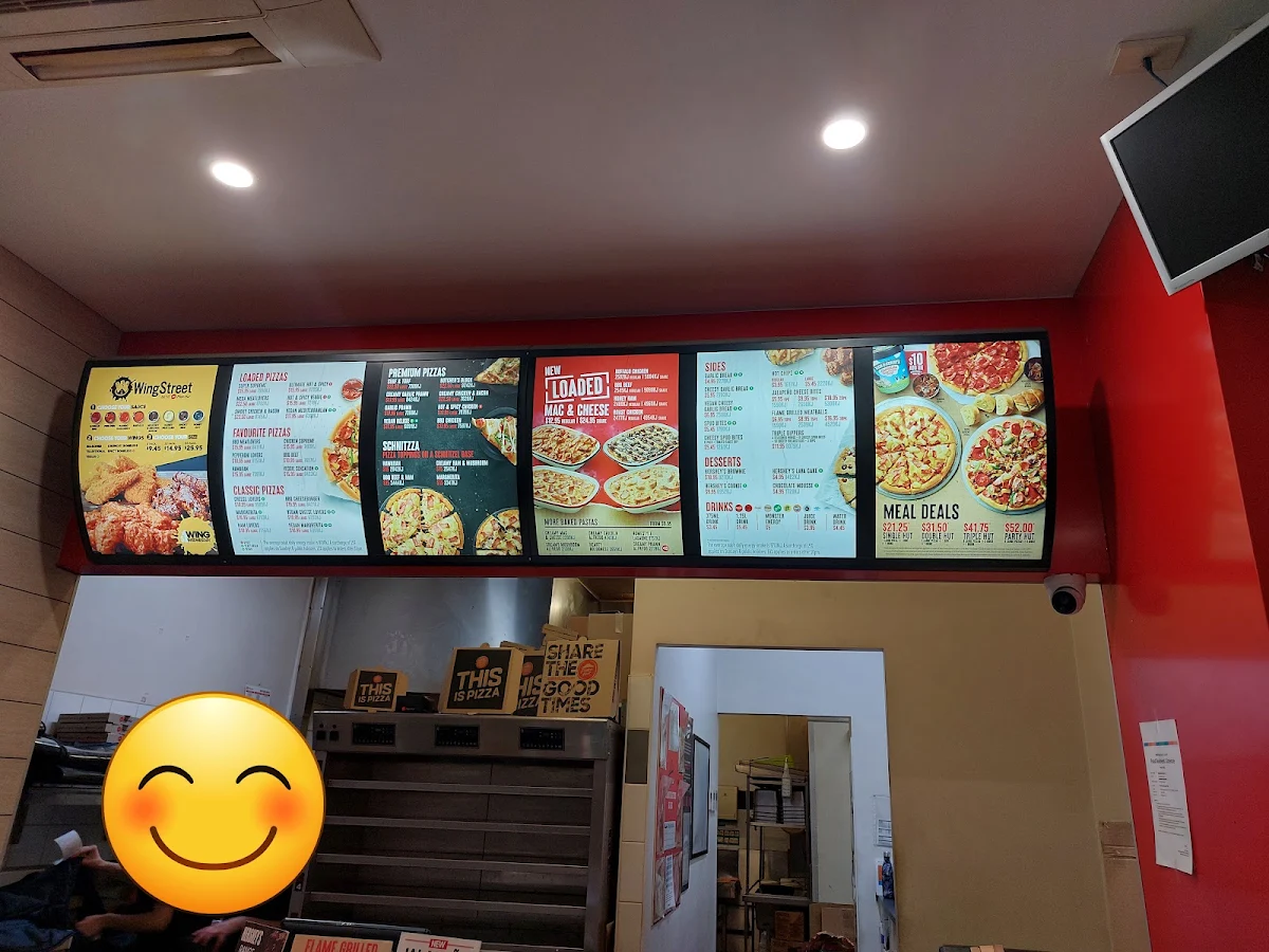 Menu, Pizza Hut Deception Bay
