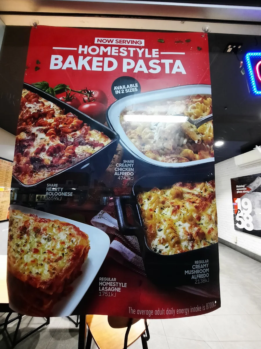 Menu, Pizza Hut Wentworthville