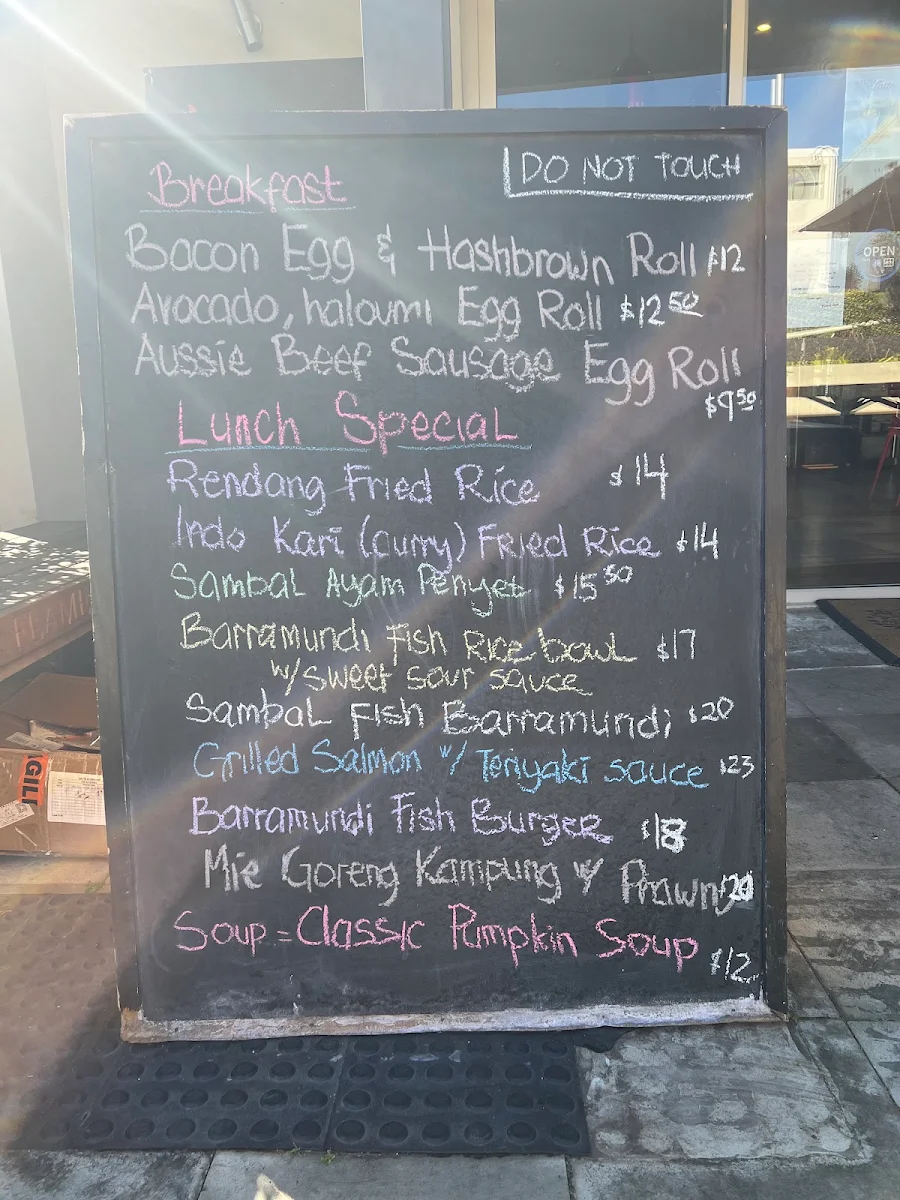 Menu, Flame Cafe North Ryde