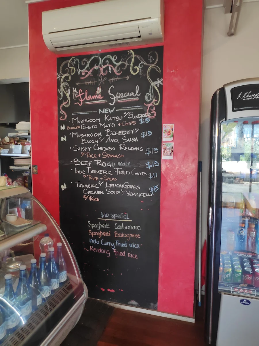 Menu, Flame Cafe North Ryde