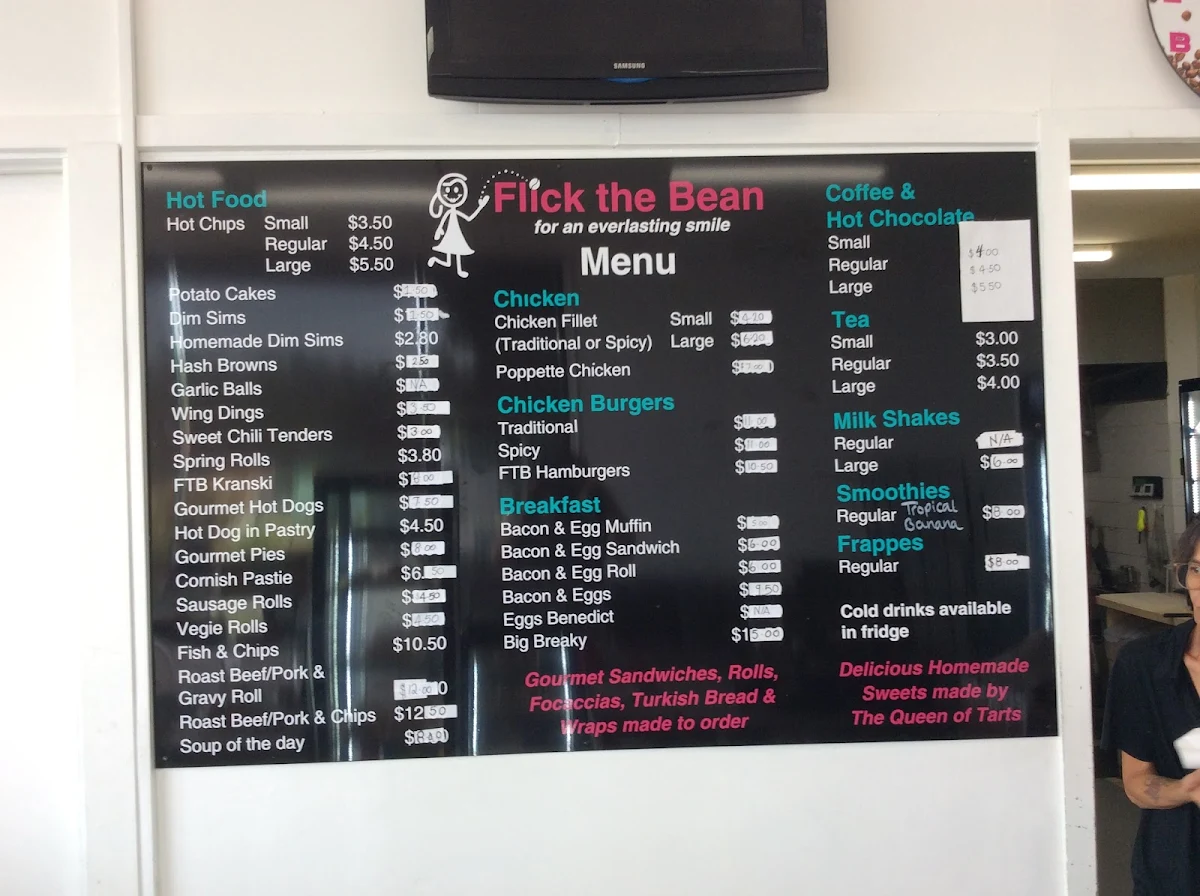 Menu, Flick The Bean