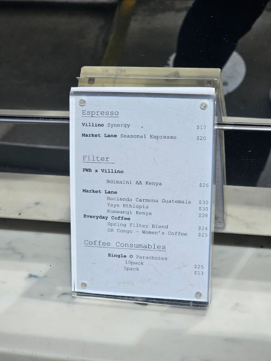 Menu, Pigeon Whole Bakers