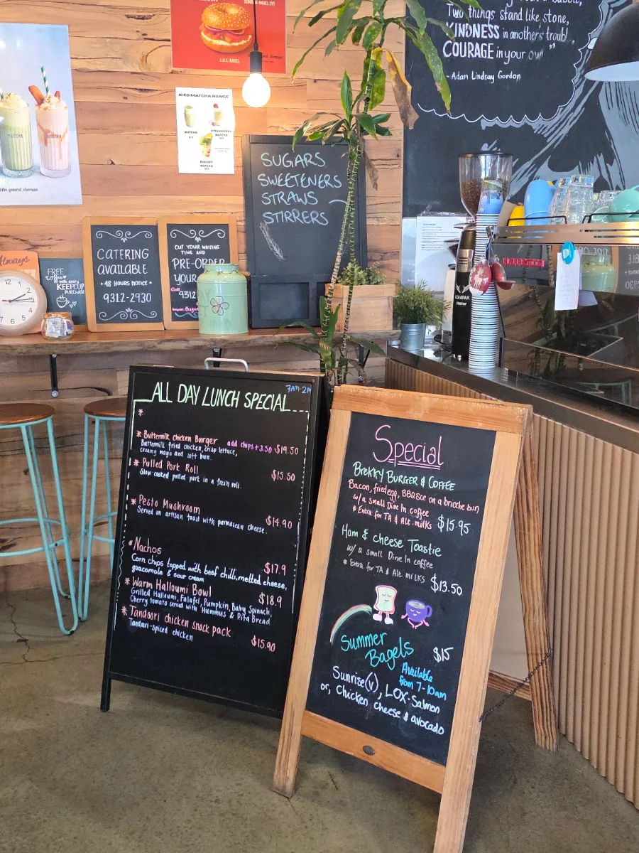 Menu, The General Sherman (TGS)