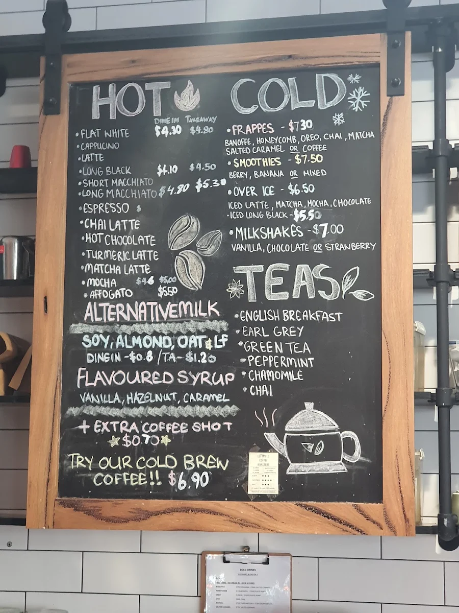 Menu, The General Sherman (TGS)