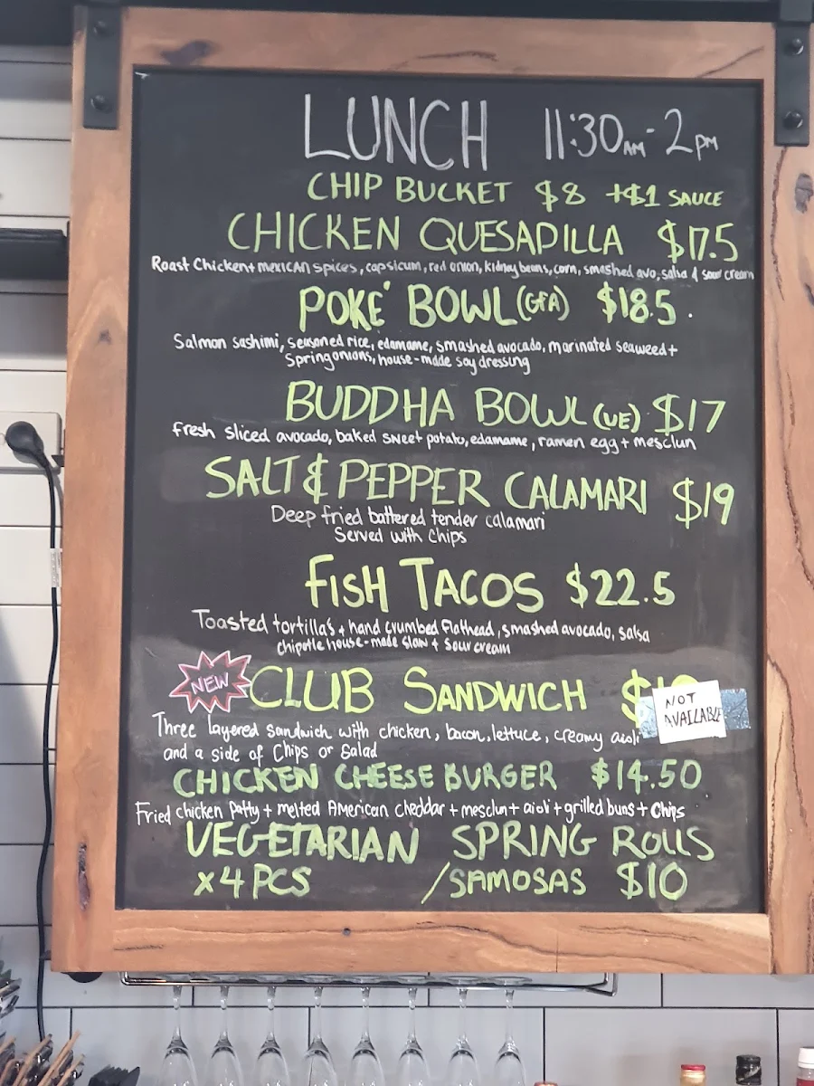 Menu, The General Sherman (TGS)