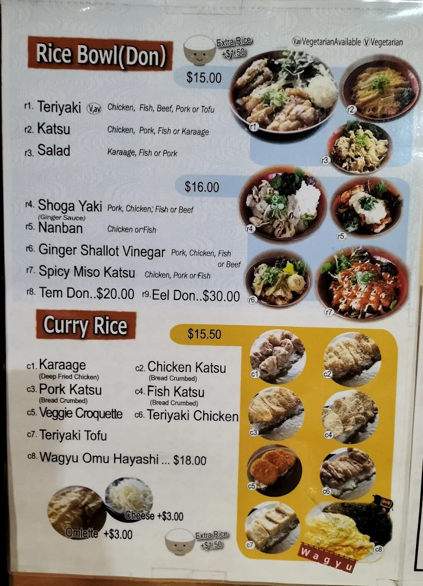 Menu, Japanese Kitchen Mazri