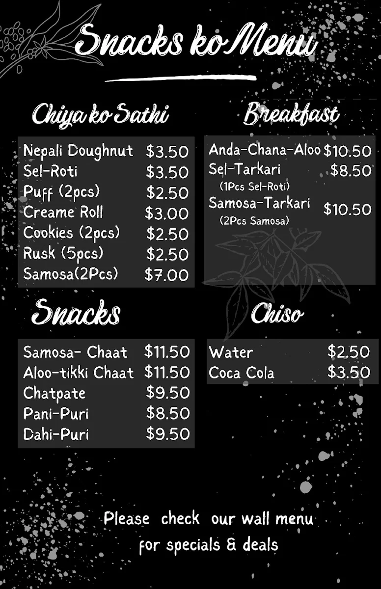 Menu, ChiyaHub
