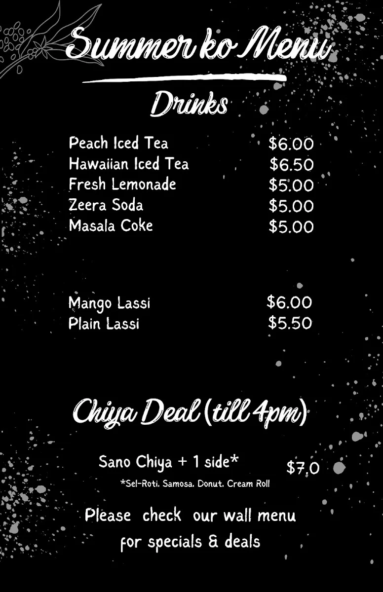 Menu, ChiyaHub