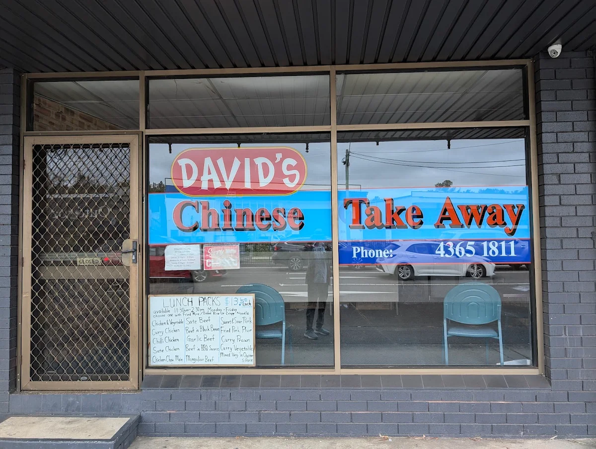 Menu, David's Chinese Take Away