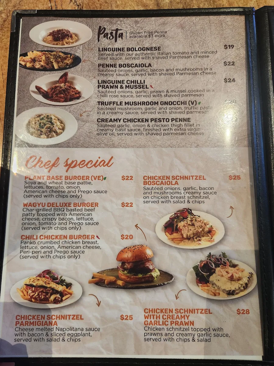 Menu, Homebush Hotel
