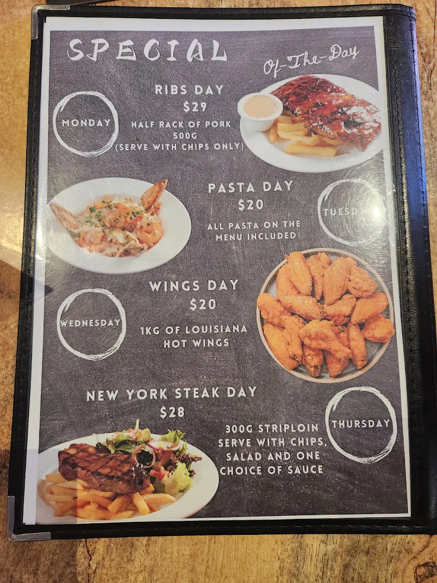 Menu, Homebush Hotel