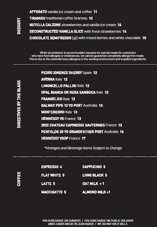 Menu, Penny Young