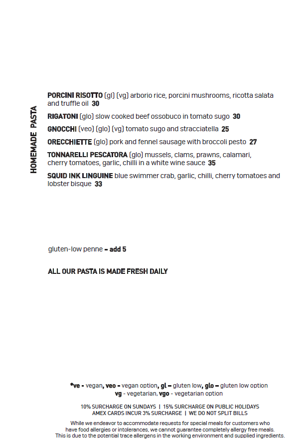 Menu, Penny Young