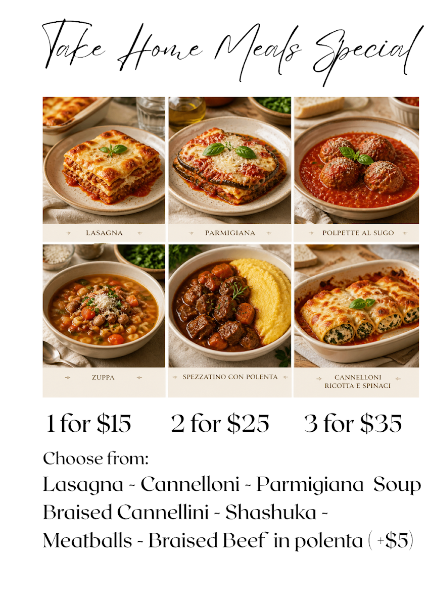 Menu, Al Naturale Cafe
