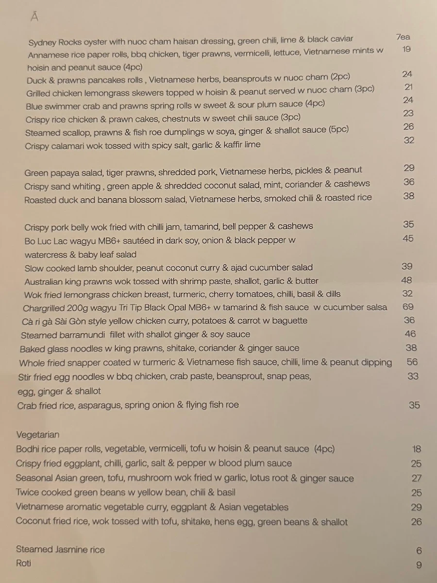 Menu, Annamese