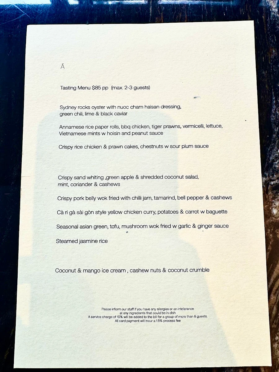 Menu, Annamese