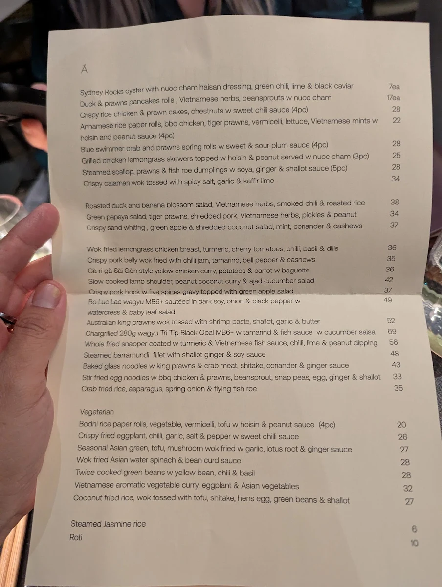 Menu, Annamese