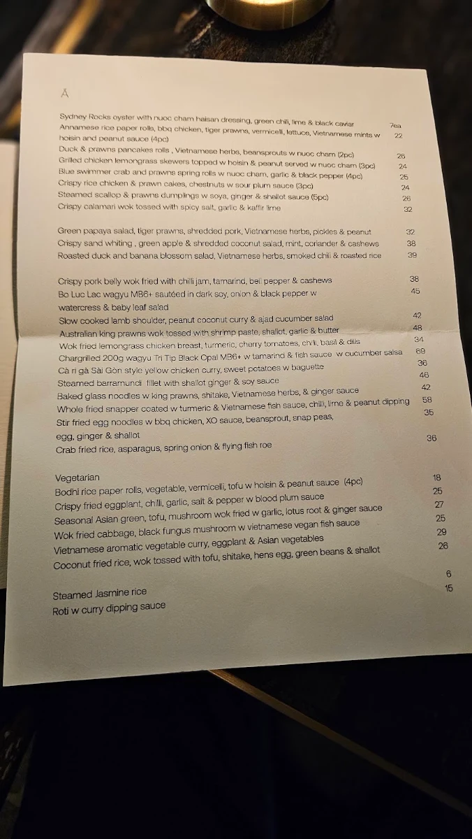 Menu, Annamese