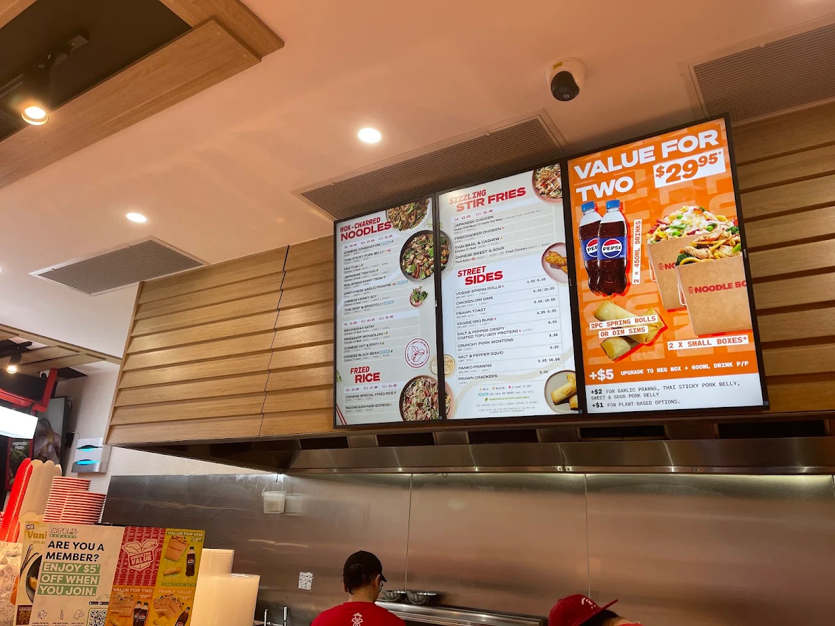 Menu, Noodle Box Geelong