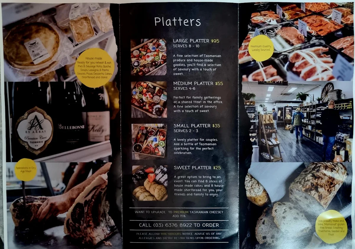 Menu, East Coast Village Providore