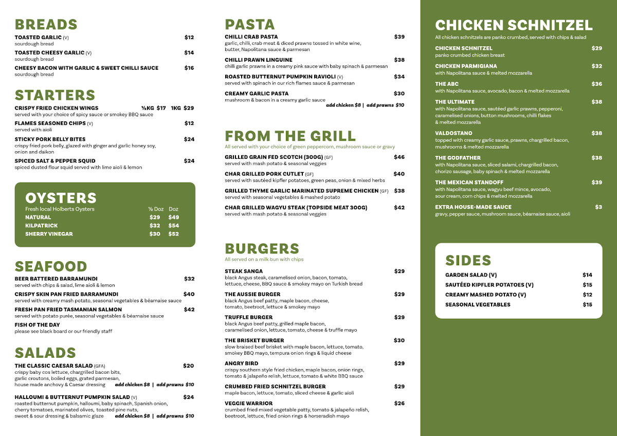 Menu, The Buoys Nelson Bay - Restaurant, Cafe And Bar