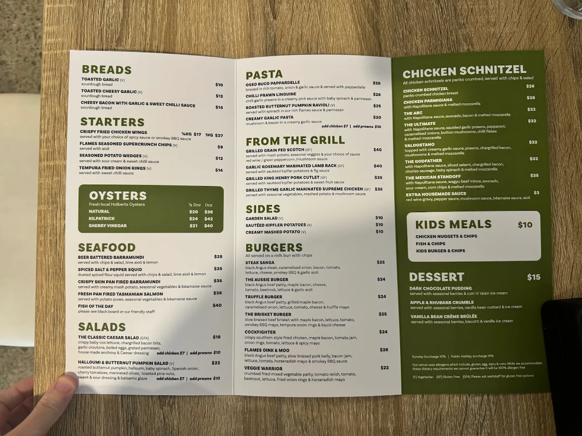 Menu, The Buoys Nelson Bay - Restaurant, Cafe And Bar