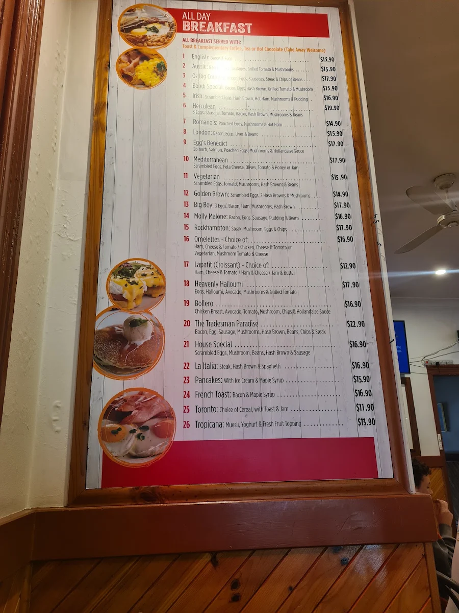 Menu, 3 Steps Cafe.