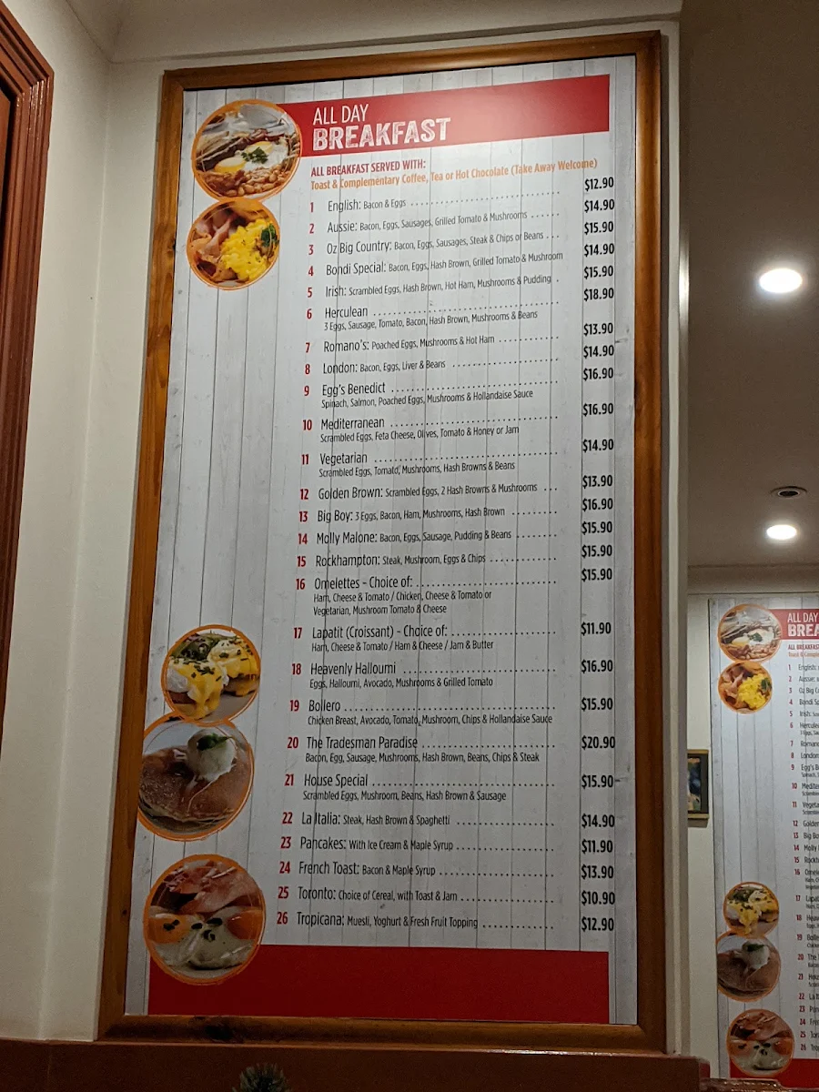 Menu, 3 Steps Cafe.