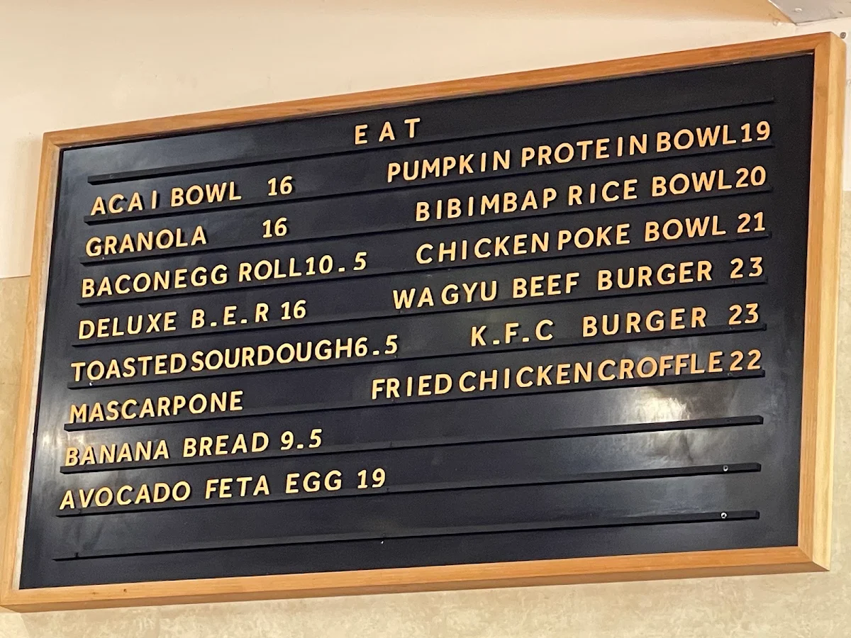 Menu, Bakerie@