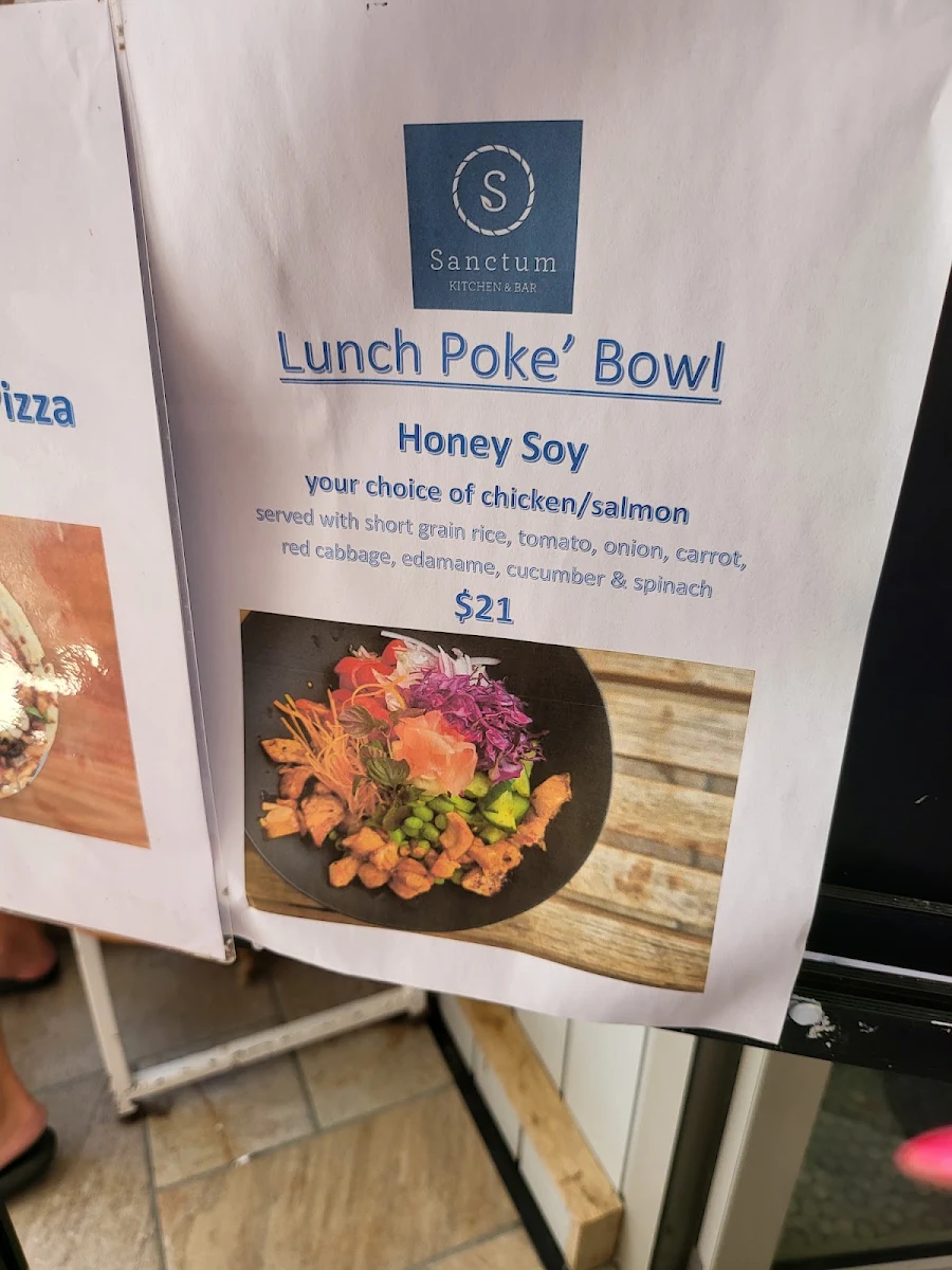Menu, Sanctum Harbourtown