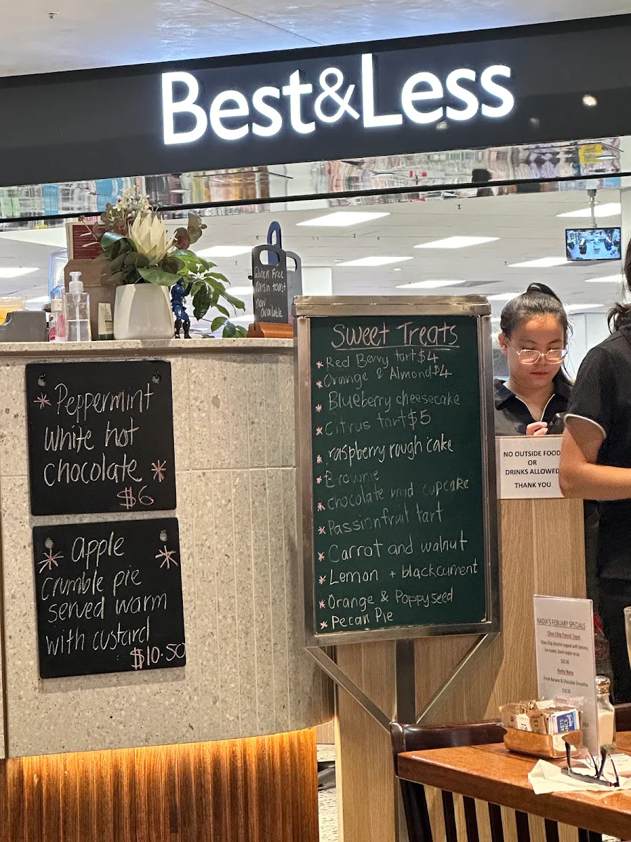 Menu, Nadia’s Cafe Blacktown