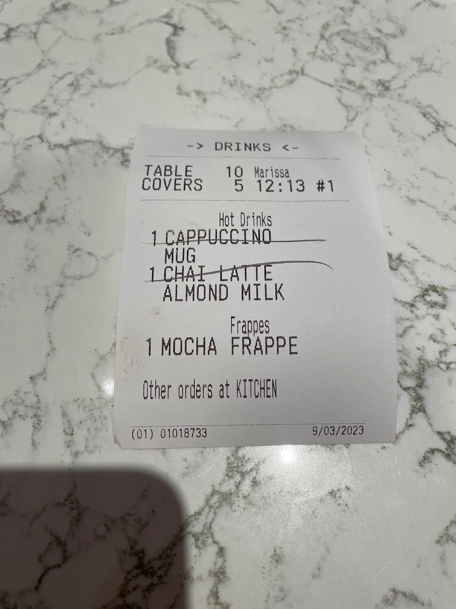 Menu, Nadia’s Cafe Blacktown